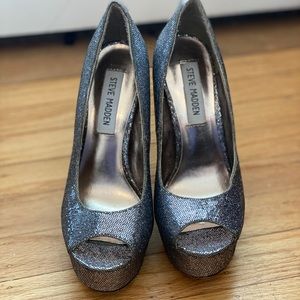 Steve Madden Sparkly Peep Toe High Heels